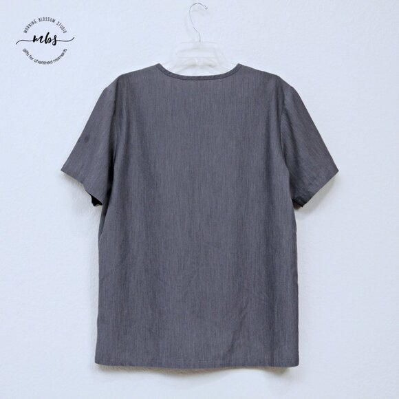 Figs Leon Three-Pocket Scrub Top Style FM1500 Gray Men M - Picture 3 of 11